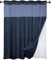 goodbath Ensemble de rideau de douche et de doublure sans crochet, rideaux de bain gaufrés de luxe pour salle de bain, hôtel, fenêtre en maille sur le dessus, double couche, 180 x 188 cm, bleu