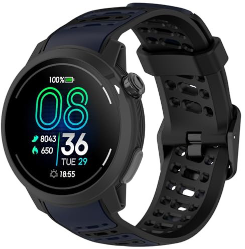 Armband kompatibel mit Coros Pace Pro, verstellbares Ersatzarmband, Silikon-Sportuhr-Band für Coros Pace Pro Smartwatch, Damen und Herren, Einheitsgröße, Silikon, 0