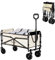 Carrello da Spiaggia Pieghevole per Campeggio, Picnic. Carrello da giardino. Carrello di trasporto con borsa e maniglia regolabile. Carriola (57x39cm, 85L)