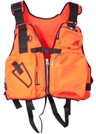 Giubbotto salvagente per adulti con cinghie regolabili, giubbotto salvagente di livello 70 approvato, con cinghie riflettenti e fischietto, per kayak, pesca, sport acquatici