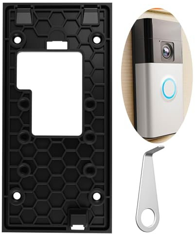 2024 Ring Doorbell Türklingelhalterung - Selbsthaftende Klebehalterung ohne Bohren für Video Doorbell & Akku-Videotürklingel - Universelle Wandhalterung inkl. Montagezubehör