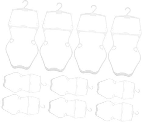 Ciieeo 10 Pezzi Appendino Per Costumi Da Bagno Espositore Per Biancheria Intima Appendiabiti Per Per Gruccia Per Bikini a Forma Di Corpo Plastica Bianca