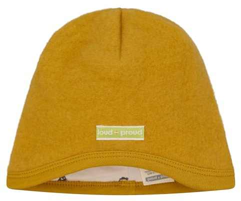 loud + proud Unisex Kinder Wollfleece, GOTS Zertifiziert Mütze