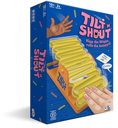 Big Potato Tilt n Shout - The Fast Seesaw Family Game with 150 Categories and Interactive Marble Seesaw, Perfect for Game Evenings, Children and Adults