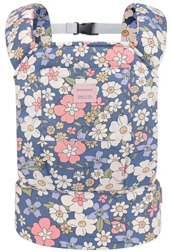 Bebamour Babypuppentrage für Kinder,Dark Blue Flowers