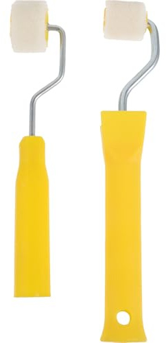 HOUDERCO Kleiner Farbroller Satz Wolle 21X3.5Cm mit Kunststoffgriff Farbrolle zum Ausbessern und Streichen von Großen Flächen und Fensterbänken
