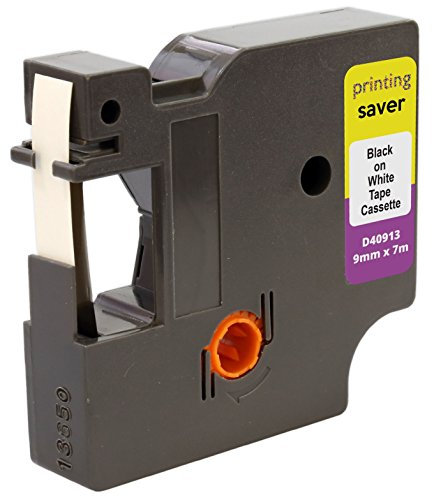 3 Rollen Etiketten 40913 9mm x 7m Schwarz auf Weiß Schriftband kompatibel für LabelManager 100 160 210D 220P 280 360D 420P 450 500TS PnP MobileLabeler LabelPoint LabelWriter 450 Duo