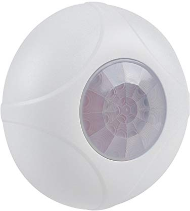 VBESTLIFE Infrared Sensor Alarm, Wired PIR Motion Detector Home Security Alert System Ceiling Passive Infrared Detector for Shed Garage Caravan, 360 Degree Detection Angle, 8m Detection Range
