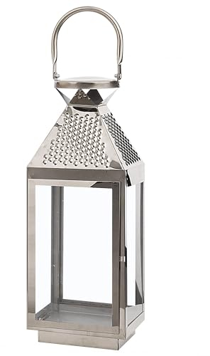 Dekorative Laterne Silber 40 cm Bali