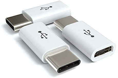 JAMEGA- Micro USB auf USB Typ C Adapter 3er Pack Ladeadapter kompatibel mit PC Notebook MacBook Handy Smartphone Tablet