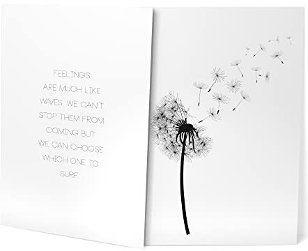Papierschmiede® Spruch Poster 2er Set 50x70 cm (B2), Motiv: Pusteblume, Typografie Bilder Wohnzimmer Schlafzimmer ohne Rahmen