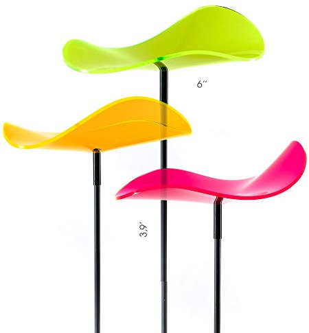 Cazador-del-sol ® - das Original | Lucy - Medio | 3 Stück | geschwungener Sonnenfänger kunterbunt | Durchmesser 15 cm | Höhe 120 cm