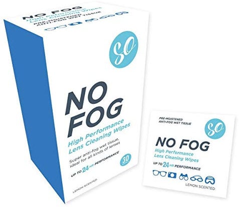3 x So No Fog - Anti Fog Lens Wipes for Glasses - Keep Your Specs Clean and Fog Free