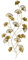 Lifestyle & More Moderne Wanddekoration Wandskulptur Wandbild Blätter gold aus Metall 35x75 cm