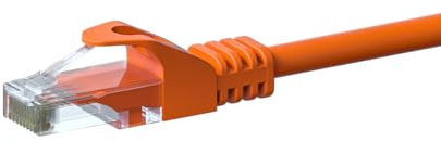 Danicom CAT 6 Netzwerkkabel U/UTP - 3 m - Orange - CCA | POE, Ethernet, LAN, Patchkabel, Datenkabel, RJ45 - für Serverschränke, Switches, Router, Modems!