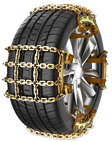 Schneeketten, Auto-Anti-Rutsch-Reifenketten, universelles Edelstahl-Schneeketten-Set, verstellbare rutschfeste Schneeketten Auto, SUV, Lkw