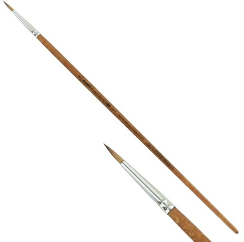 KUM 5124711 - Pinceau acrylique et à huile Wood Line, rond, taille 4, pour artistes, pinceaux pour artistes, matériel pour artistes