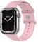 EAZY CASE Sport Armband kompatibel mit Apple Watch 38mm 40mm 41mm 42mm verstellbares Ersatzarmband aus Silikon Sport Loop für Apple Watch Serie 9 8 7 6 5 4 3 2 1 SE für Damen und Herren Rosa