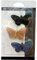 Aimants Plumes pour Rideaux, décor Papillon, Couleurs Noir, Or & Bleu Gris foncé, 3 Papillons