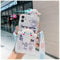 SMAIGE Compatible with iPhone 12 Case 6.1 inch,Shock-Absorption Grily Case Cover with Makeup Mirror and Lanyard, Cute Kawaii Anime Cartoon Design for Kids Teens Young Girls Women