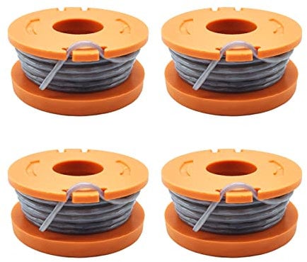 Lot de 4 bobines de fil de rechange pour débroussailleuse Mac Allister MGTP18Li Diamètre 1,65 mm