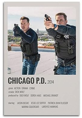 FCYYDS Chicago Pd Poster auf Leinwand, Wandkunstdruck, ästhetische Raumdekoration, Heimbüro-Dekoration, 20 x 30 cm, ungerahmt