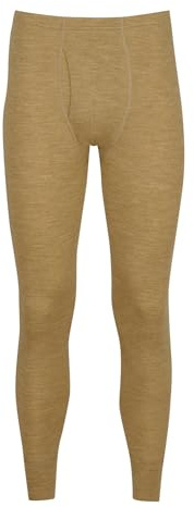 Dilling Long Johns mit Eingriff Desert Grass XXL Herren Unterhosen Merino Thermo Unterwäsche für Wandern Outdoor Ski Baselayer
