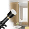 Duschvorhangstange Gardinenstange Ohne Bohren, Extra Lange 40-500cm Teleskopstangen Edelstahl Vorhangstange Klemmstange für Dusche und Badewanne (Farbe : Frosted Black, Größe : 4.1-5.0m+30 Rings)
