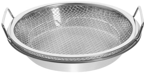 ABOOFAN Bandeja Escurridor De Alimentos De Acero Inoxidable Con Filtro De Malla 21Cm Ideal Para FreíR Con Mango Para Facilitar El Manejo Y Filtrar Aceite