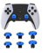 Hzxkqmil Baguettes de Pouce en Métal de Rechange pour Manette PS5 Edge, 6 en 1 Joystick Analogique Thumb Sticks Interchangeable pour PS5 Edge, Bleu