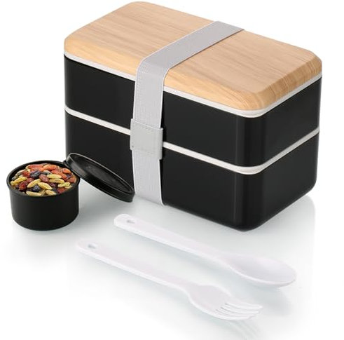 EDIMENS Einzigartige Bento-Lunchbox,Lunchbox mit Fächern,Lunchbox für Erwachsene,auslaufsichere Lunchbox,Lebensmittelbox, Essensbox für Sandwiches, Lunchbox mit Trennwänden, ideal für Arbeit, Schule