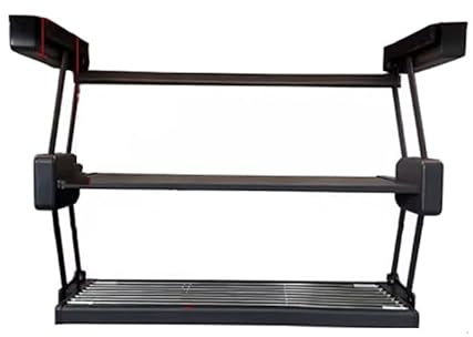 XILYZMO Herunterziehbares Küchenregal, 2 Ebenen, Darunter Versteckter Organizer, Ausziehbare Regale Im Schrank, Robuste, Ausziehbare Gewürzregale Für Die Küche(Schwarz,365x440mmx783)