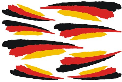BEPSYOM 8 pièces Autocollants, Autocollants Drapeau Allemand, Autocollants pour Voitures Motos Scooters, Casques de Moto