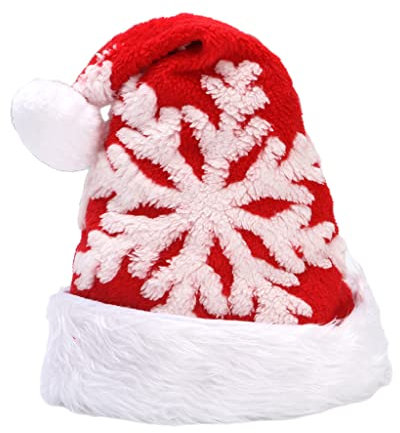 GMBYLBY Graue Schneeflocken-Weihnachtsmütze, Weihnachtsmütze, Mütze, Paare, Foto-Requisiten für Halloween, Weihnachten, Neujahr