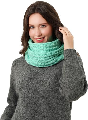 DonDon Schal Damen Winter Winterschal Strickschal Loop Schal Schlauchschal - Türkis