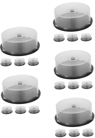 VOSAREA 5sets CD Storage Bin Disc Binder CD Cleaner Disc for CD Player Disc Storage Rack Disk Carrier Fireproof Dvd Storage CD Organiser Disc Organizer Dvd CD Holder CD Case Storage 4pcs*5
