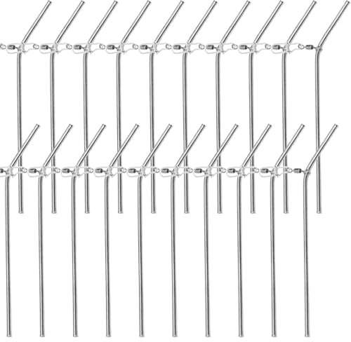 20x Fishing Anti Tangle Boom Set Anti Tangle Boom aus Metall, Abstandhalter Angeln 9/12 cm Sleeves Angeln Set, Feeder Angeln Zubehör Karpfen Zubehör, Grundangeln Futterkorb Angeln Tangle Angel
