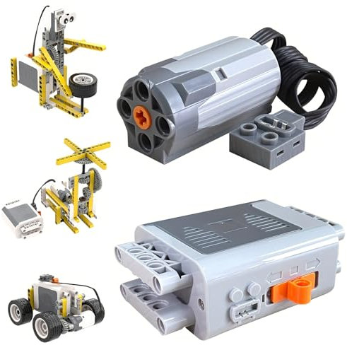 2 Pieces Power Functions Set, Include8881 5 Battery Box, 8882 XL Motor Compatible with mainbrands