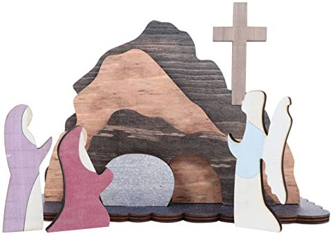 Alipis 4 Sätze Osterdekorationen Weihnachtsdekore Geburt Adventskalender Ornament Geschenkideen für Ostern Geschenkideen Ostern Osterschmuck osterlayout Holzhandwerk hölzern