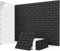 JBER Lot de 12 panneaux acoustiques autocollants - Panneaux insonorisants haute densité pour studios d'enregistrement, salle de jeux, maison, bureau - 30 x 30 x 1 cm - Noir