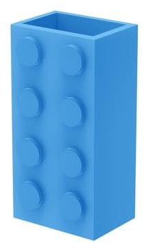 Vase für Lego-Blumen, Blumenstrauß, Präsentationsständer für Lego-Rosen, Kirschblüten, Sonnenblumen, Tulpen, Narzissen, Lotu, Geschenk für LegoFlowers-Liebhaber, Blau