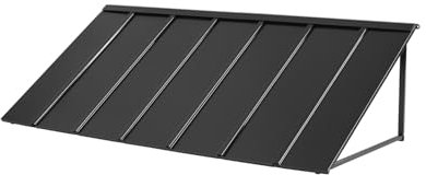 VEVOR Toldo para Exterior, Área de Protección Solar de 2032 x 910 mm Toldo de Acero con Recubrimiento en Polvo Resistente a la Oxidación con Voladizo Compatible para Puerta de 1670 mm de Ancho