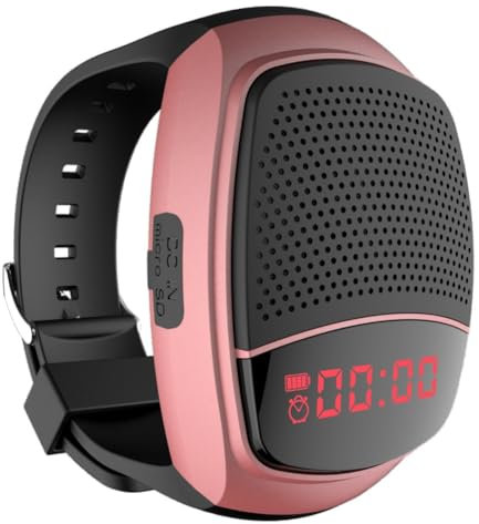 Knoruley Montre-Bracelet B90 Rose Gold avec Haut-Parleur Bluetooth et Radio FM pour Les Activités en Plein Air