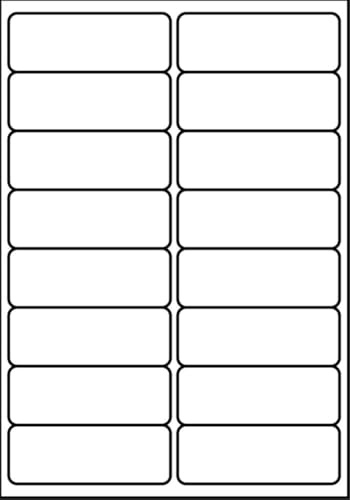 SmithPackaging A4 Self Adhesive Address Labels, 16 Labels Per Sheet, 20 Sheets, 99.1 x 34mm, 320 Labels