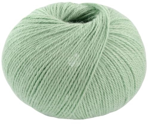 LANA GROSSA Natural Lama Fine | Feine Baby-Lama Fasern klassisch verzwirnt | Handstrickgarn aus 100% Lama (Baby) | 50g Wolle zum Stricken & Häkeln | 150m Garn FB 120