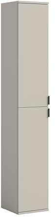 xonox.home - Hochschrank Projekt X 30x193x34 cm in Kaschmir Nachbildung - Flurschrank Mehrzweckschrank Garderobenschrank - modern platzsparend und funktional einfache Montage