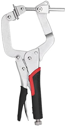 Corner Clamp & Pocket Hole Jig 2 in 1 | High Carbon Steel for Woodworking/Cabinets/Furniture | 90 Degree Angle Tool with Secure Grip Handle, 8cm Largest Opening