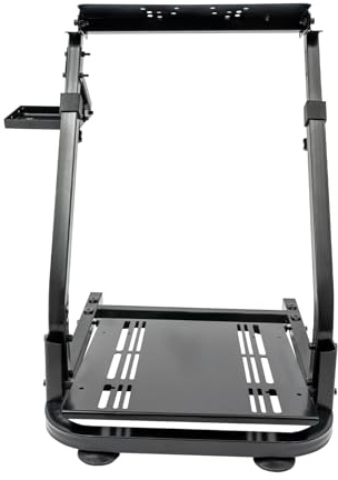 CLKAX Lenkradständer, Faltbare Racing Lenkrad Ständer, 56-78cm Höhe Lenkradhalterung mit 3-fach Verstellbare Pedalhalterung, Anti-Rutsch-Pads, X-förmige-Struktur, 12kg für Logitech G29 G920 G923