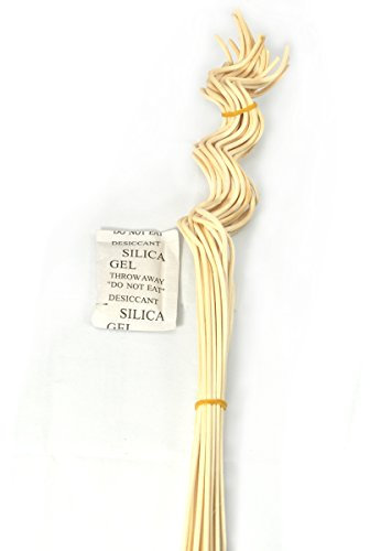Ougual 20 Stück natürliche Rattan Duft Diffusor Ersatz Reed Refill gewellte Spiry Sticks (3mm x 32 cm, wellig)