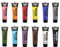 Moon CreationsTubes de peinture pour le visage et le corps | Peinture pour le visage prête à l'emploi | Sans cruauté | pour enfants, adultes, festivals, Halloween et plus encore, lot de 12, 12 ml